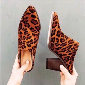 NWT Leopard Print Mules